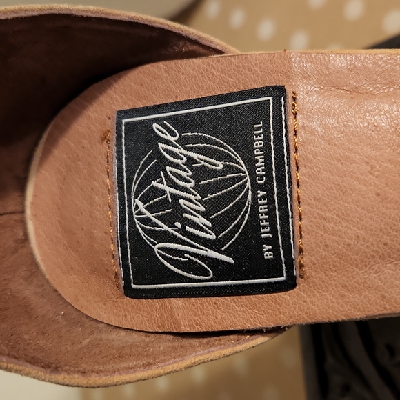 Vintage by Jeffrey Campbell Tatum Leather Reptile Embosses Pointed Toe Wedge - Picture 4 of 6